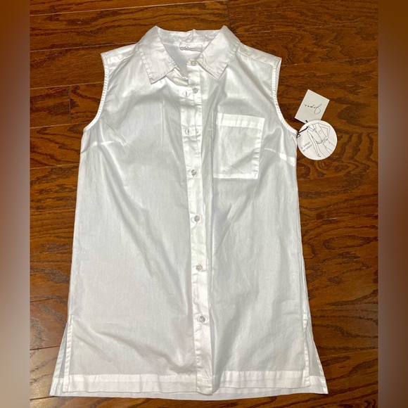 Japna Sleeveless Button-Up Shirt 2 Ways to wear Top - Picture 11 of 16